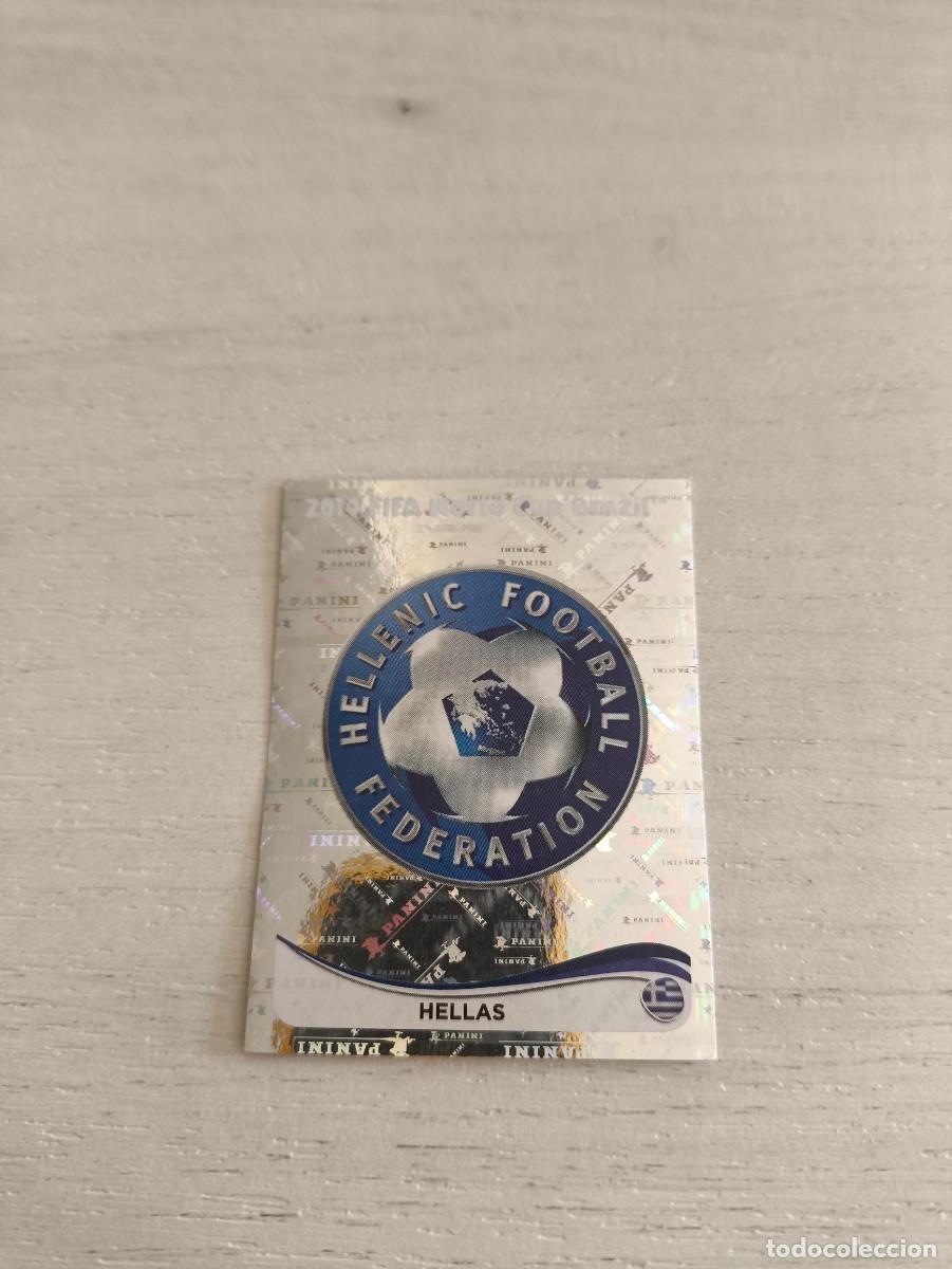 Cromos de F&uacute;tbol: 203 ESCUDO EMBLEMA GRECIA PANINI FIFA MUNDIAL WORLD CUP BRASIL 2014 NO LIGA ESTE