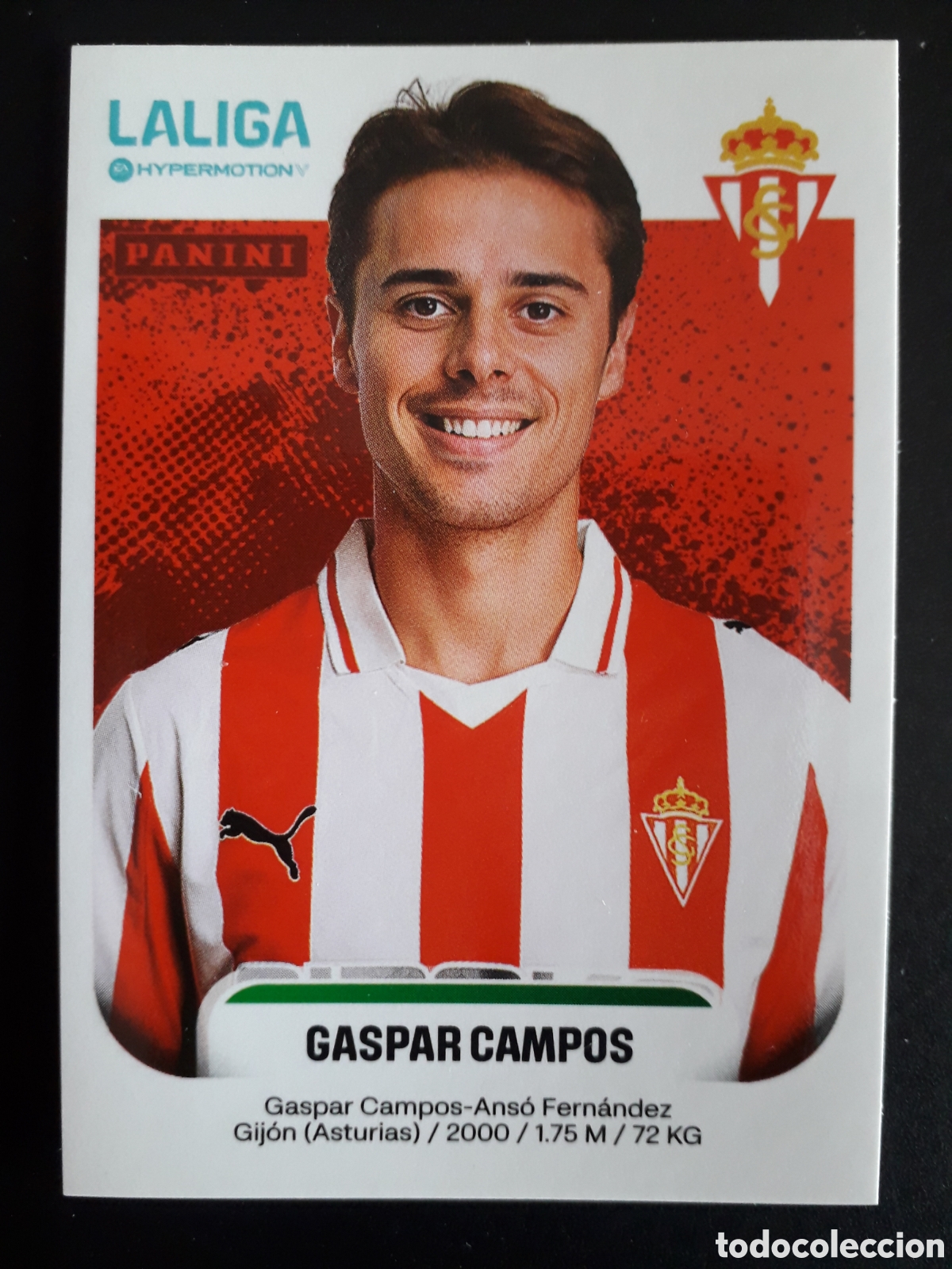 Football Stickers: GASPAR CAMPOS SPORTING DE GIJ&Oacute;N N&deg; 377 LALIGA HYPERMOTION 25 26 2025 2026 PANINI PEDIDO M&Iacute;NIMO 3&euro;