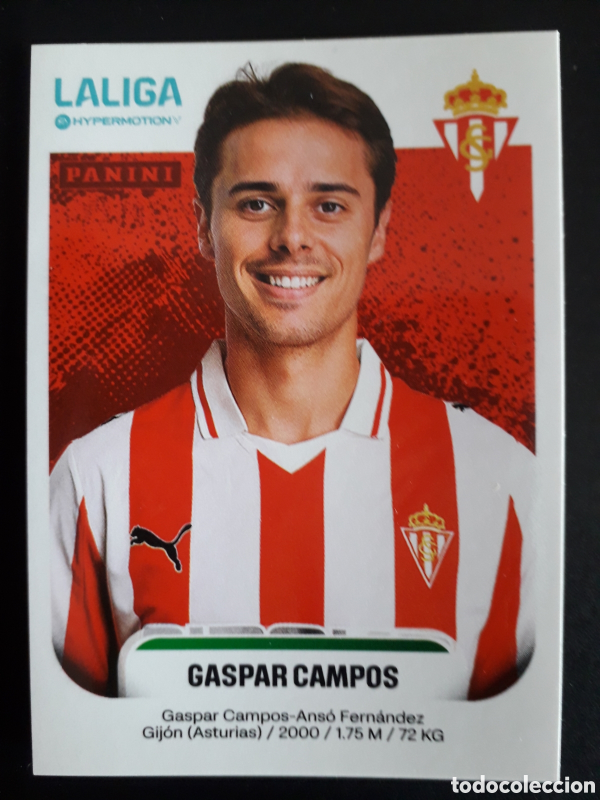 Football Stickers: GASPAR CAMPOS SPORTING DE GIJ&Oacute;N N&deg; 377 LALIGA HYPERMOTION 25 26 2025 2026 PANINI PEDIDO M&Iacute;NIMO 3&euro;