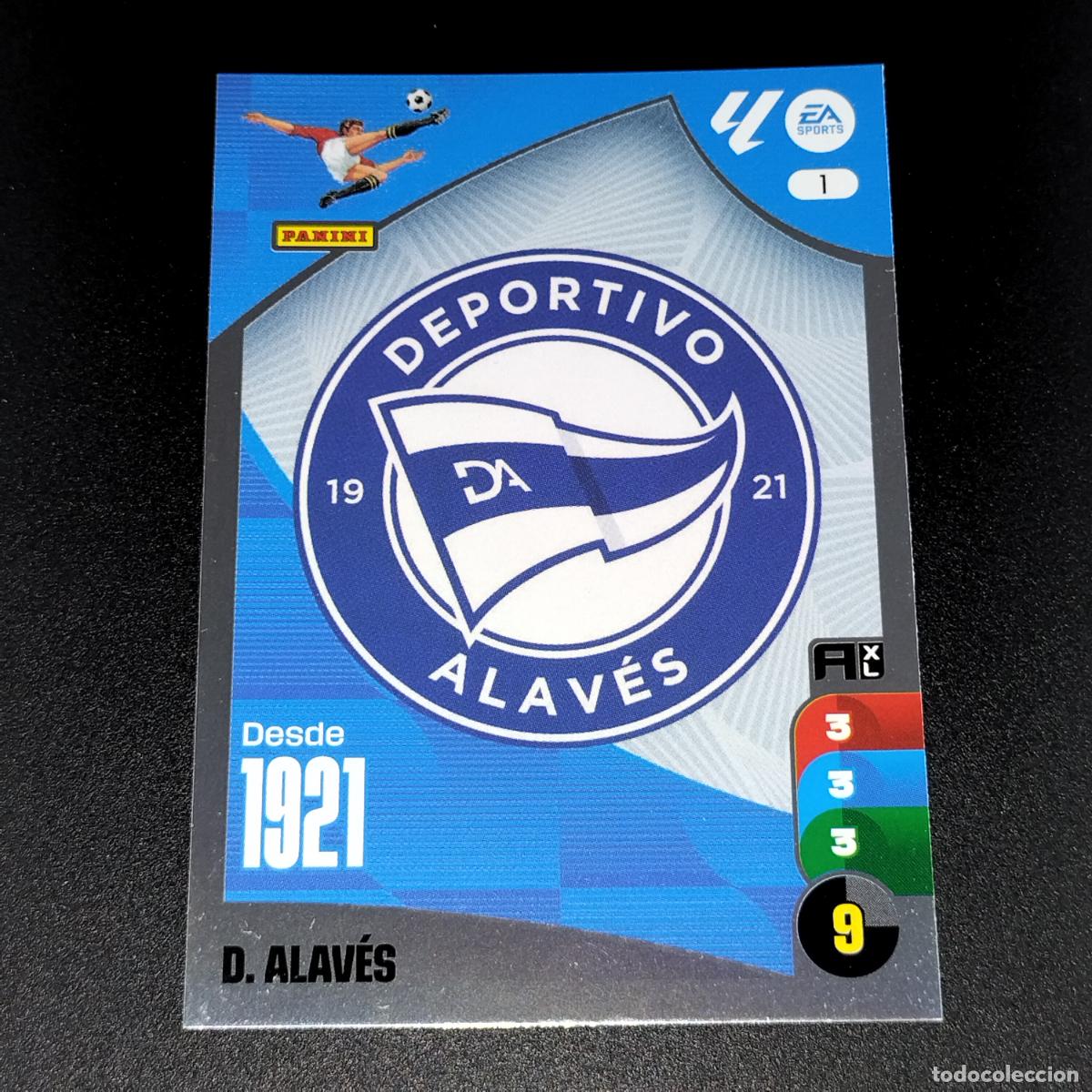 Cromos de F&uacute;tbol: 1 ESCUDO LOGO ALAVES CROMOS ADRENALYN XL LALIGA CARD 2024 2025 24 25 PANINI