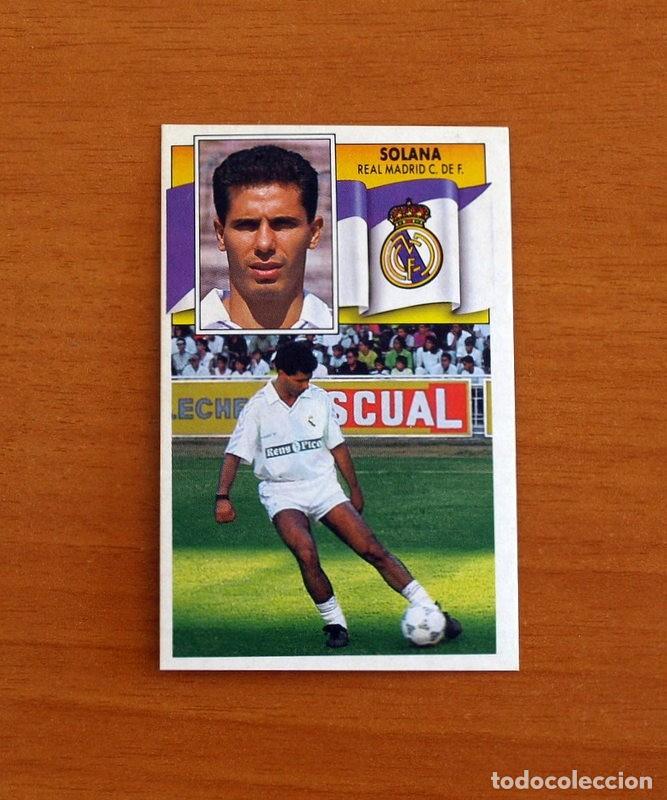 Cromos de F&uacute;tbol: Real Madrid - Solana - Ediciones Este Liga 1990-1991, 90-91 - Nunca Pegado