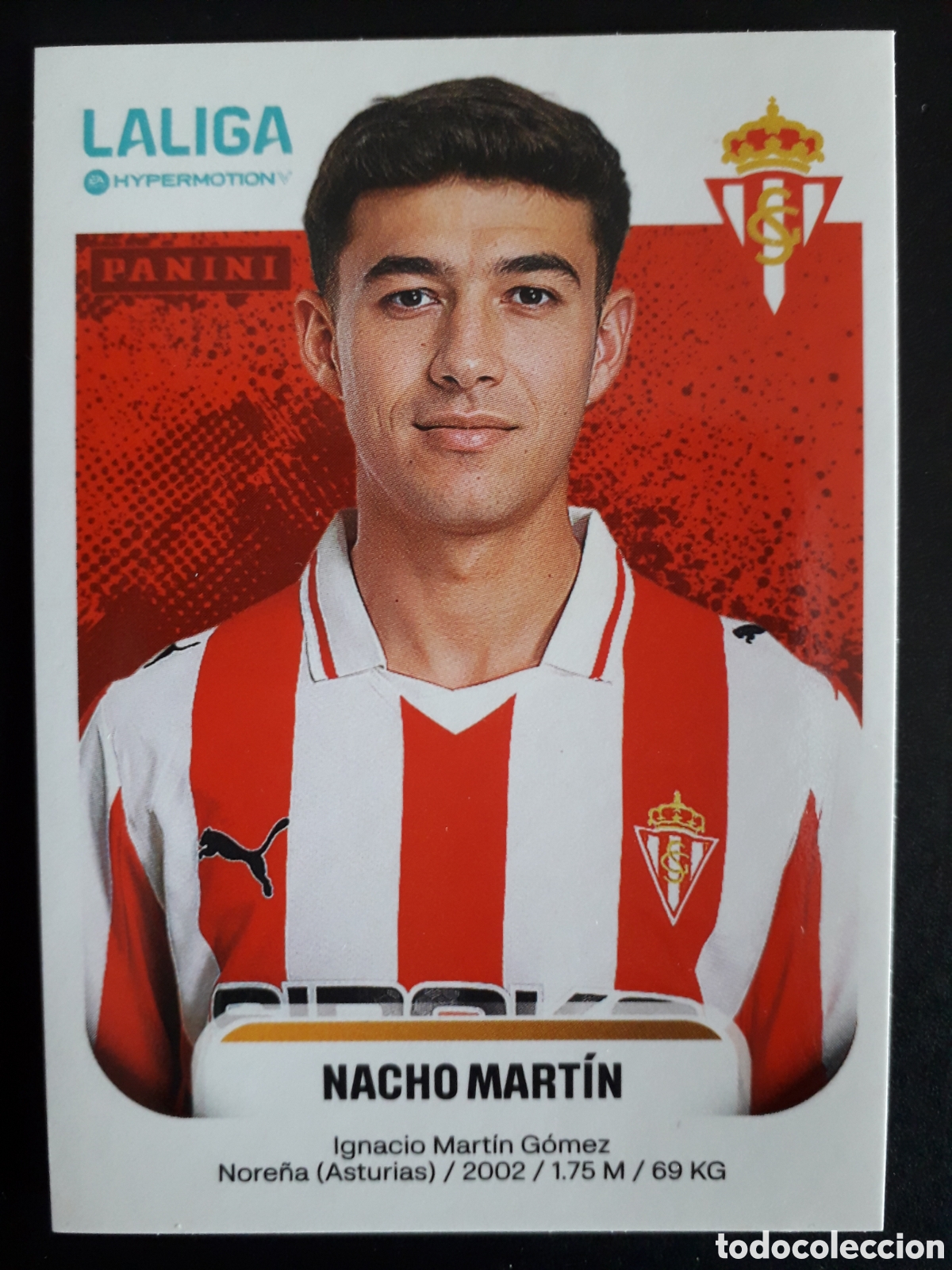 Cromos de F&uacute;tbol: NACHO MART&Iacute;N SPORTING DE GIJ&Oacute;N N&deg; 373 LALIGA HYPERMOTION 25 26 2025 2026 PANINI PEDIDO M&Iacute;NIMO 3&euro;
