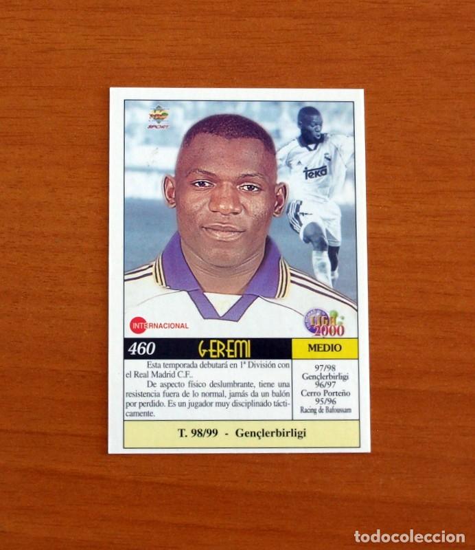 Cromos de F&uacute;tbol: Real Madrid- N&ordm; 460, Geremi - &Uacute;ltima Hora - Las Fichas de la Liga Mundicromo 1999-2000, 99-00