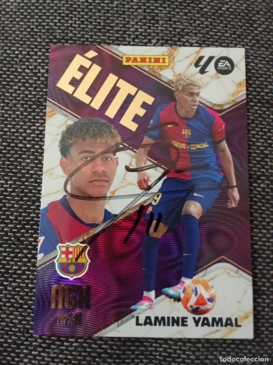 Cromos de F&uacute;tbol: Cromo firmado Lamine yamal FC Barcelona