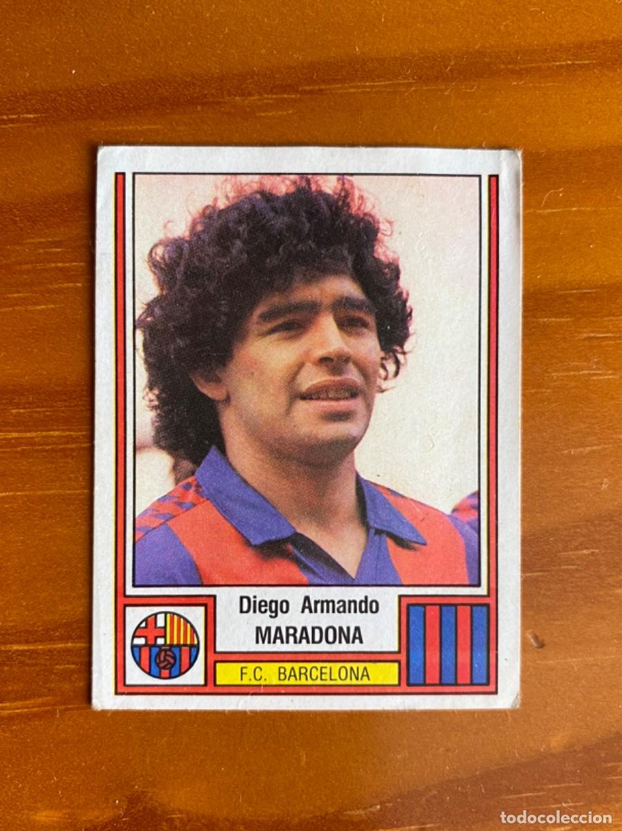 Cromos de F&uacute;tbol: Cromo 50 Maradona FC Barcelona Panini Futbol 83 SIN DESPEGAR