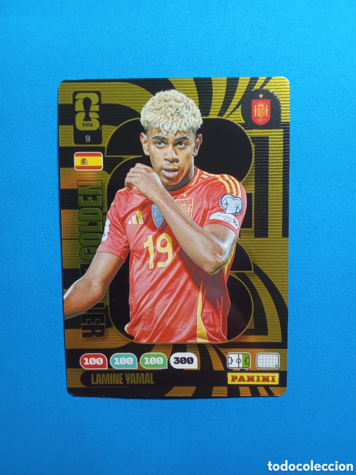 Football Stickers: CROMO 9 GOLDEN BALLER LAMINE YAMAL ESPA&Ntilde;A FIFA WORLD CUP 26 MUNDIAL 2026