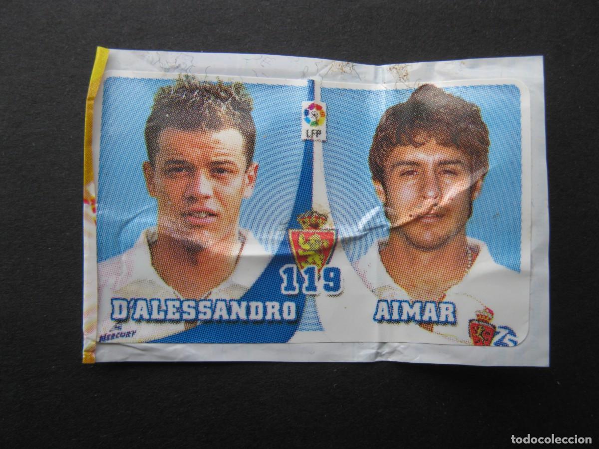 Football Stickers: D'ALESSANDRO Y AIMAR (R. ZARAGOZA) - CROMO N&ordm; 119 - &Aacute;LBUM CHICLE LIGA 2007-2008 - PANINI - 07-08.