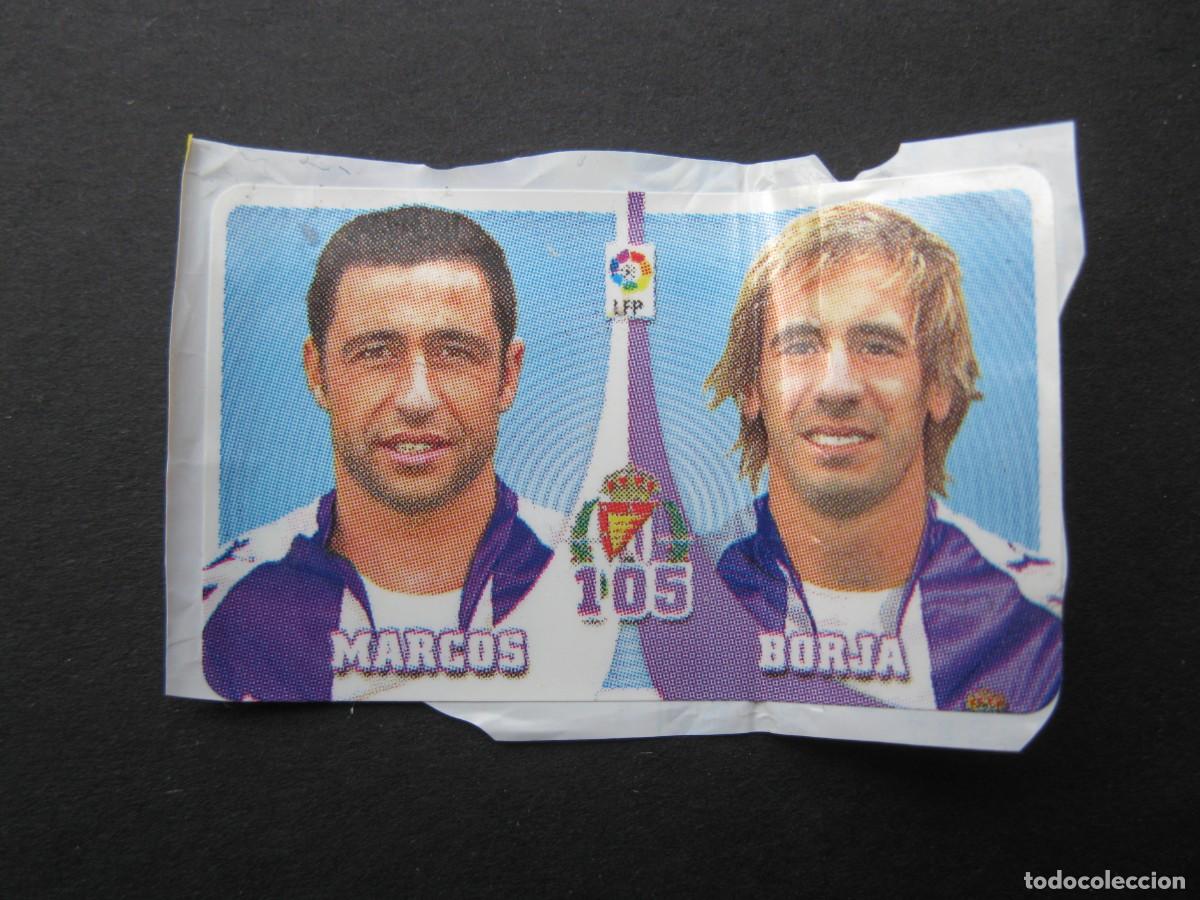 Figurine di Calcio: MARCOS Y BORJA (R. VALLADOLID) - CROMO N&ordm; 105 - &Aacute;LBUM CHICLE LIGA 2007-2008 - PANINI - 07-08.
