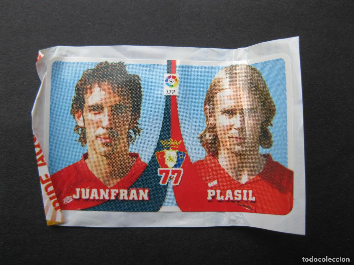 Cromos de F&uacute;tbol: JUANFRAN Y PLASIL (C.AT. OSASUNA) - CROMO N&ordm; 77 - &Aacute;LBUM CHICLE LIGA 2007-2008 - PANINI - 07-08.