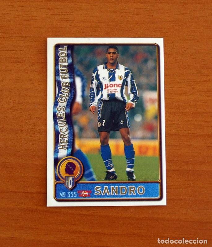 Figurine di Calcio: H&eacute;rcules -N&ordm; 355 Sandro -&Uacute;ltima Hora -Mundicromo Las Fichas de la Liga de F&uacute;tbol 1996-1997-96-97