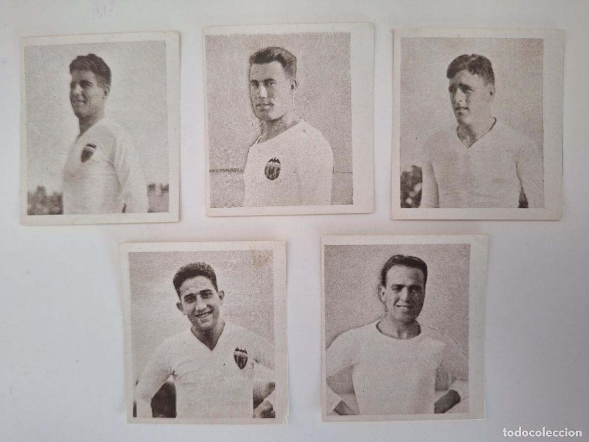 Cromos de F&uacute;tbol: 5 CROMOS JUGADORES VALENCIA CLUB FUTBOL A&Ntilde;O 1920 PAPEL FUMAR FOOT-BALL REYES CUBELLS ROCA RODENA RV