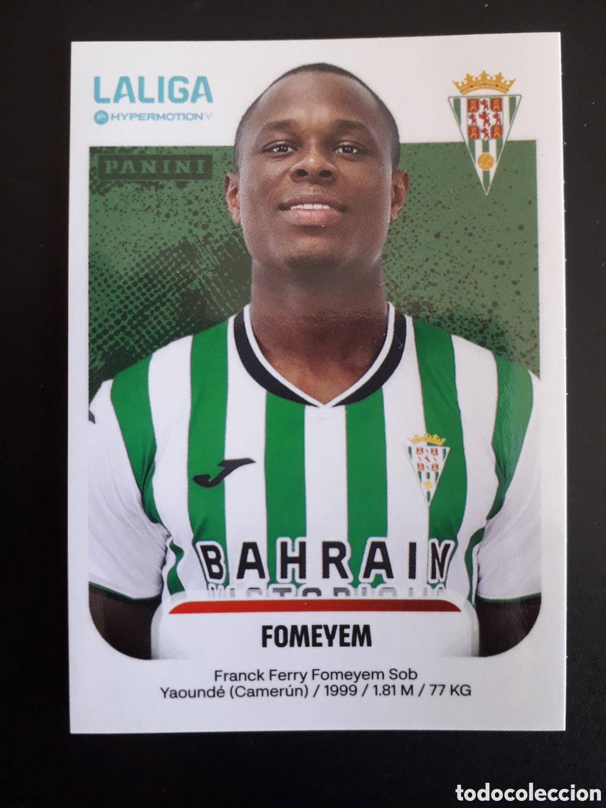 Cromos de F&uacute;tbol: FOMEYEN C&Oacute;RDOBA N&deg; 141 LALIGA HYPERMOTION 25 26 2025 2026 PANINI SIN PEGAR PEDIDO M&Iacute;NIMO 3&euro;