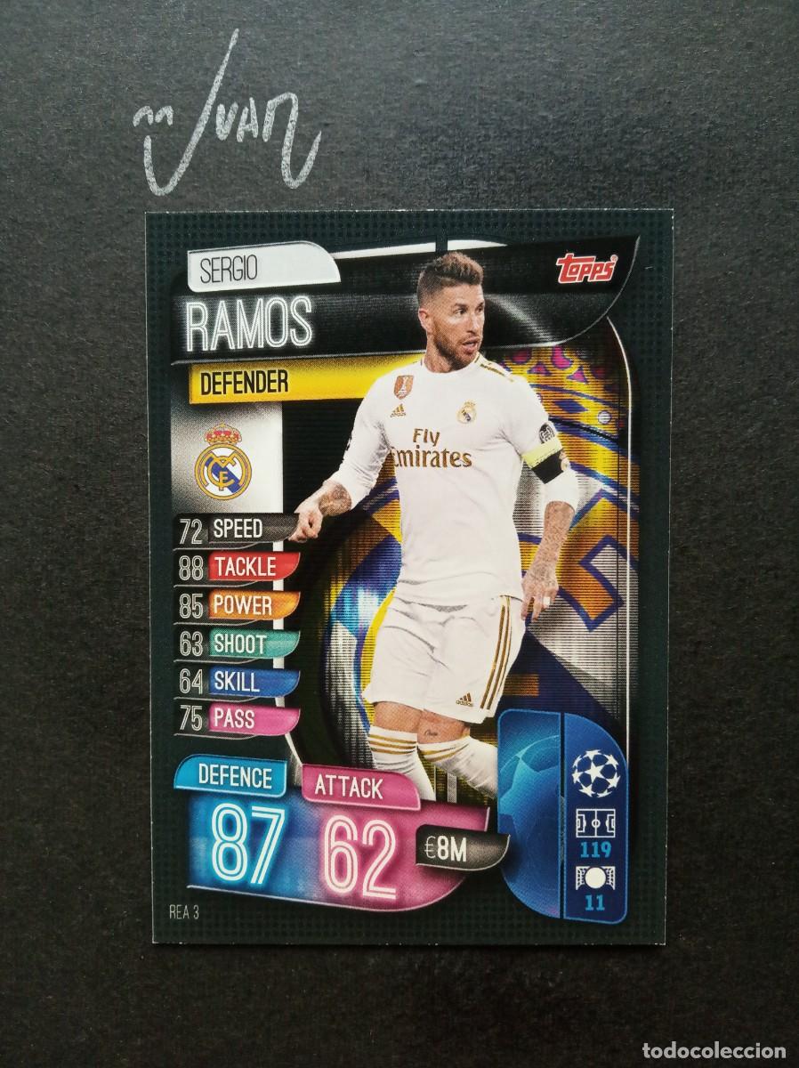 Cromos de F&uacute;tbol: REA 3 SERGIO RAMOS #157 REAL MADRID ⚽ TOPPS &reg; MATCH ATTAX UEFA CHAMPIONS LEAGUE 2019 2020 19 20