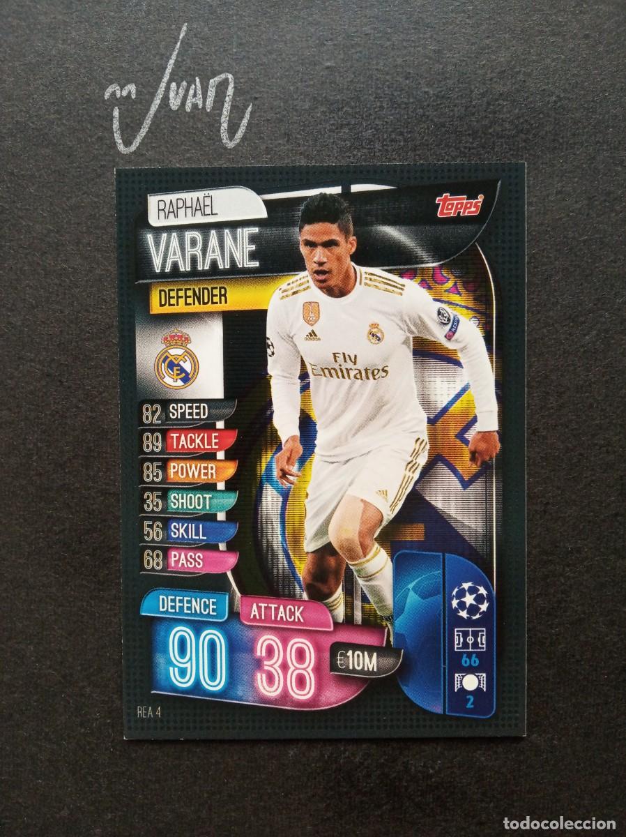 Cromos de F&uacute;tbol: REA 4 #158 VARANE REAL MADRID FRANCIA ⚽ TOPPS &reg; MATCH ATTAX UEFA CHAMPIONS LEAGUE 2019 2020 19 20