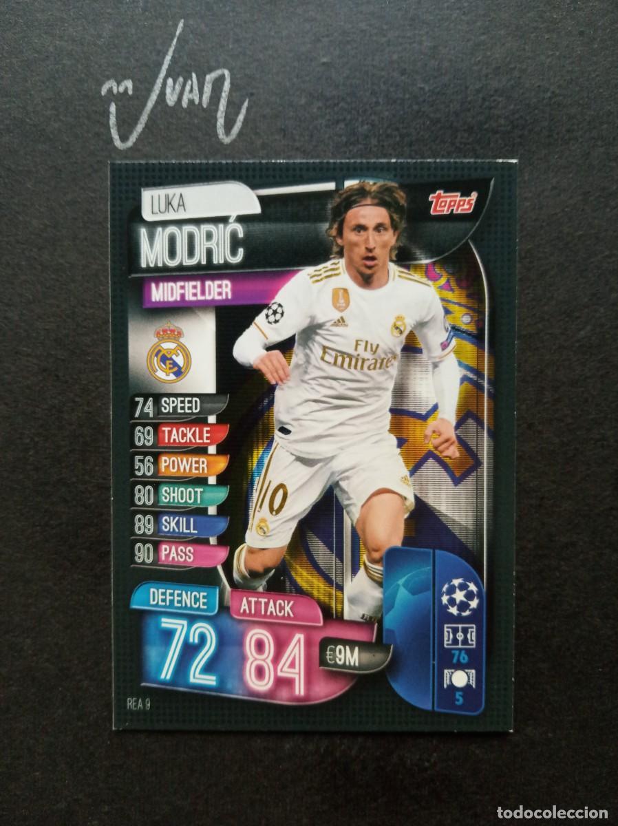 Figurine di Calcio: REA 9 #162 MODRIC REAL MADRID CROACIA ⚽ TOPPS &reg; MATCH ATTAX UEFA CHAMPIONS LEAGUE 2019 2020 19 20