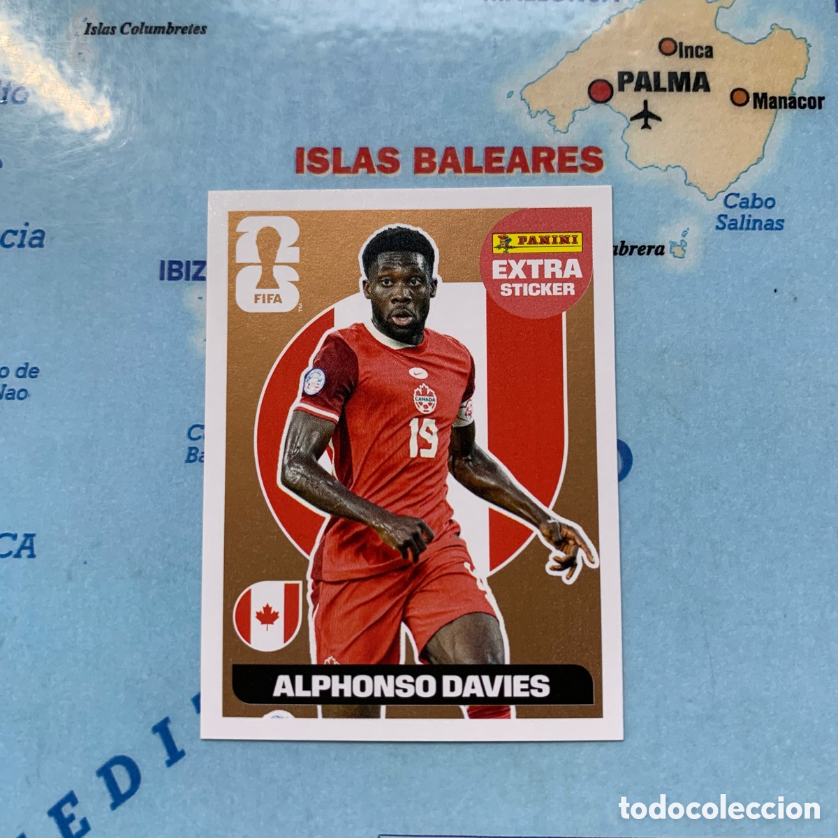 Cromos de Futebol: Alphonso Davies extra sticker versi&oacute;n Bronce de Canad&aacute; cromo panini Mundial Fifa World Cup 2026