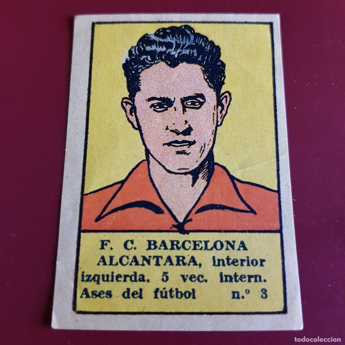 Cromos de F&uacute;tbol: VALENCIANA - DEPORTES E INSTRUCCION 1941 - 41 - BARCELONA - ASES DEL FU - ALCANTARA 3 - NUNCA PEGADO