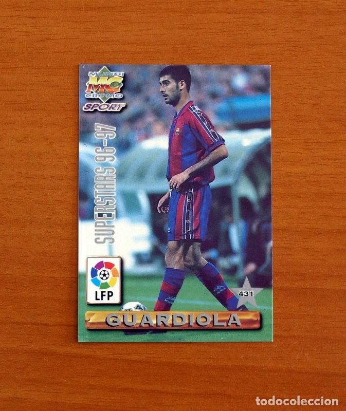 Cromos de F&uacute;tbol: Barcelona - N&ordm; 431 Guardiola-De La Pe&ntilde;a Superstars -Mundicromo Las Fichas Liga 1996-1997-96-97