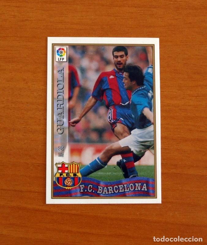 Cromos de F&uacute;tbol: Barcelona - N&ordm; 38 Guardiola - Mundicromo ficha de la Liga 1997-1998, 97-98