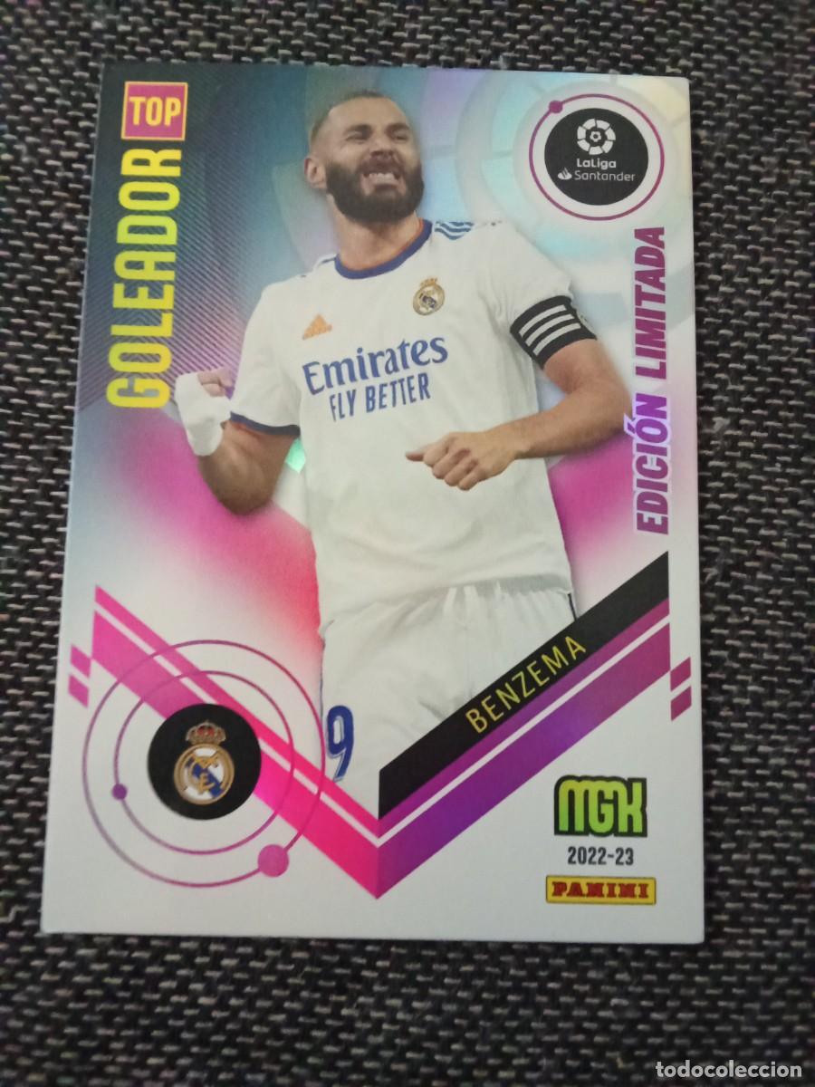Cromos de F&uacute;tbol: Benzema top goleador real Madrid edici&oacute;n limitada megacracks 2022-23
