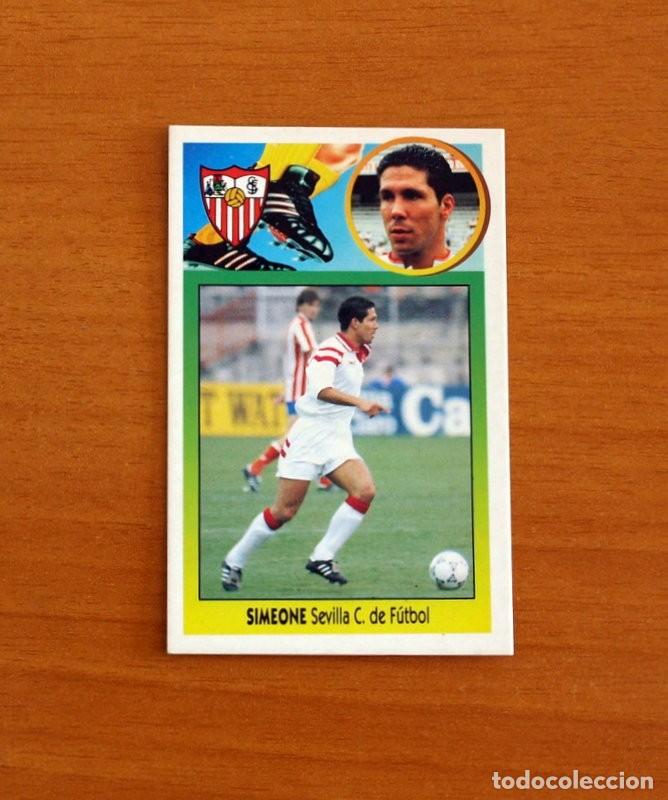 Football Stickers: Sevilla - Simeone - Ediciones Este Liga 1993-1994, 93-94 - De cart&oacute;n - Nunca Pegado