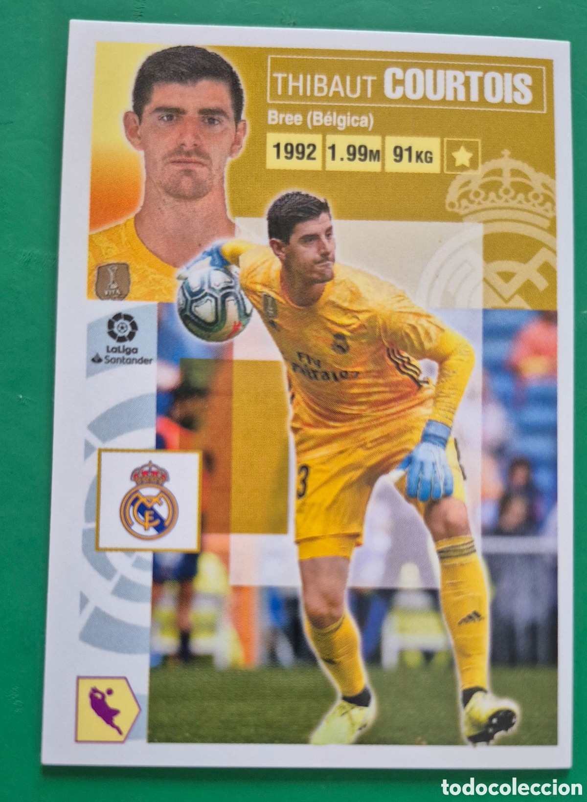Cromos de F&uacute;tbol: CROMO DE FUTBOL COURTOIS DEL REAL MADRID C.F. SIN PEGAR N&ordm; 2 LIGA ESTE 2020-2021/20-21