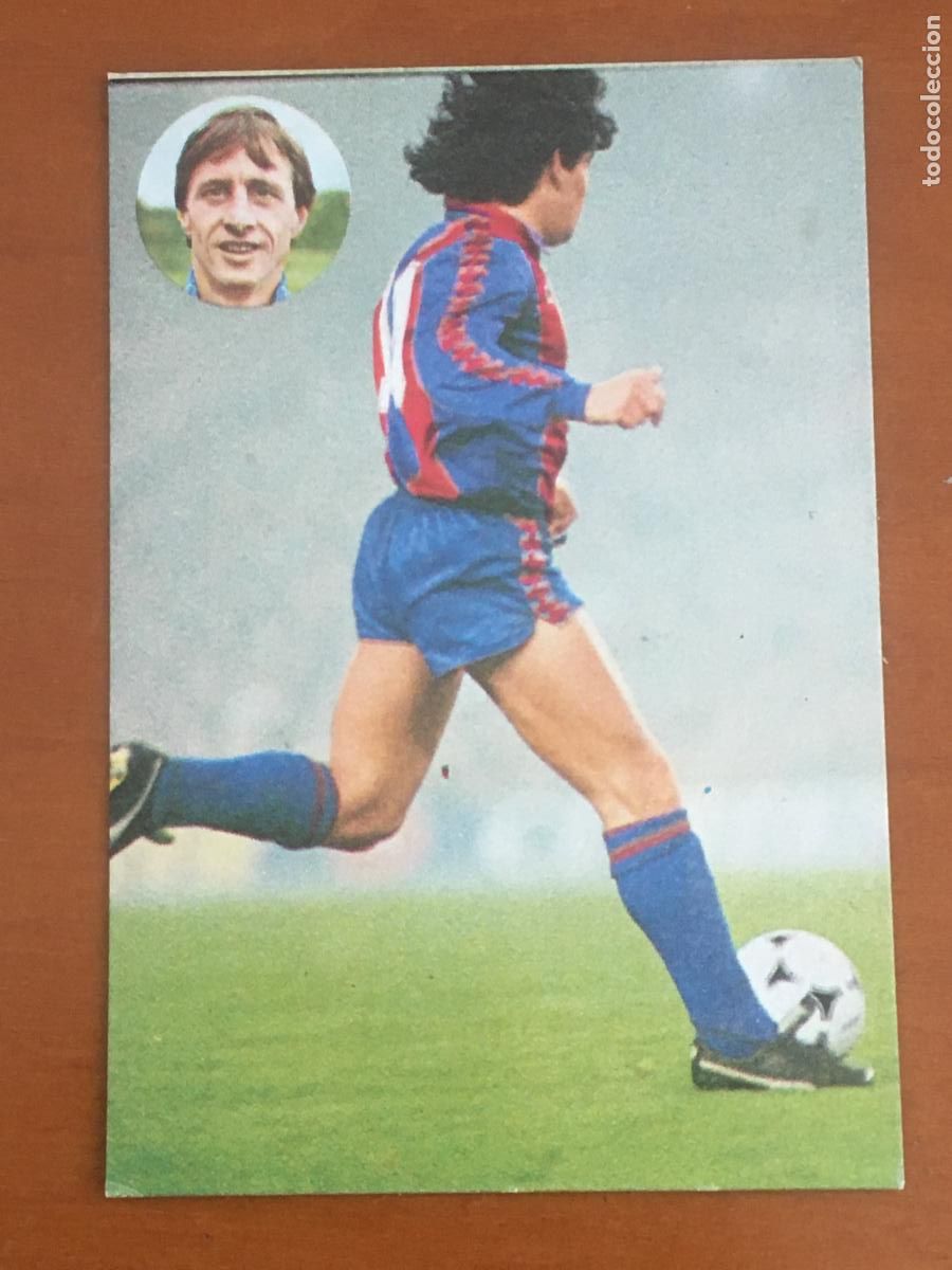 Football Stickers: maradona argentina barcelona cromo n&ordm; 189 aprende a jugar al futbol con johan cruyff nunca pegado
