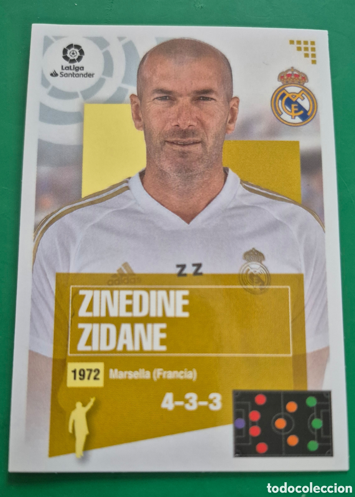 Cromos de F&uacute;tbol: CROMO ZINEDINE ZIDANE 1 ENTRENADOR REAL MADRID LIGA 2020 2021 20 21 ESTE PANINI NUNCA PEGADO
