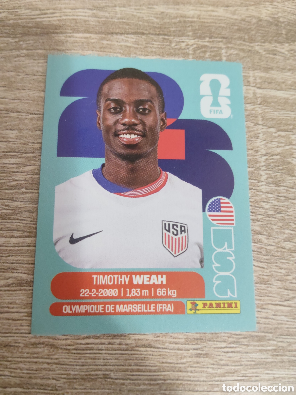 Cromos de F&uacute;tbol: Panini mundial 2026 USA 12 Timothy Weah Estados Unidos
