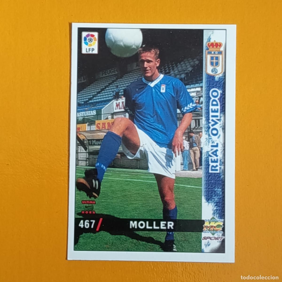 Cromos de F&uacute;tbol: 467 MOLLER. &Uacute;LTIMA HORA. REAL OVIEDO. LAS FICHAS DE LA LIGA 98-99. MUNDICROMO