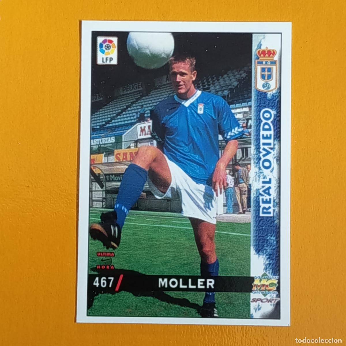 Cromos de F&uacute;tbol: 467 MOLLER. &Uacute;LTIMA HORA. REAL OVIEDO. LAS FICHAS DE LA LIGA 98-99. MUNDICROMO