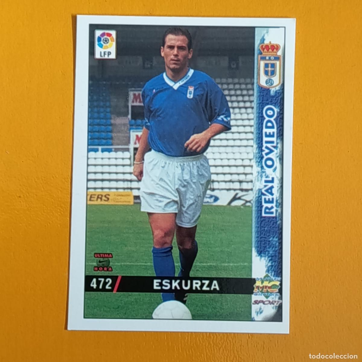 Cromos de F&uacute;tbol: 472 ESKURZA. &Uacute;LTIMA HORA. REAL OVIEDO. LAS FICHAS DE LA LIGA 98-99. MUNDICROMO