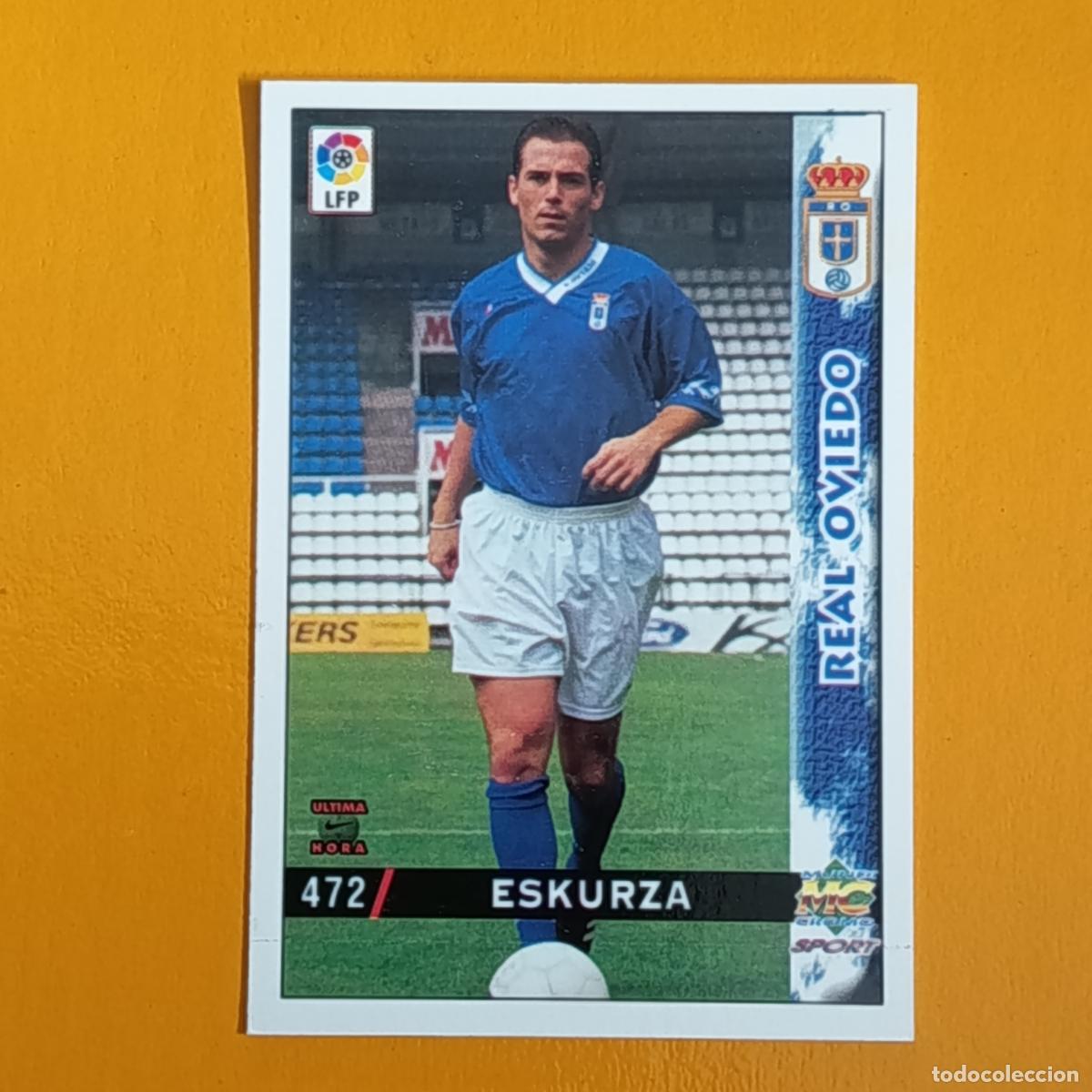 Cromos de F&uacute;tbol: 472 ESKURZA. &Uacute;LTIMA HORA. REAL OVIEDO. LAS FICHAS DE LA LIGA 98-99. MUNDICROMO