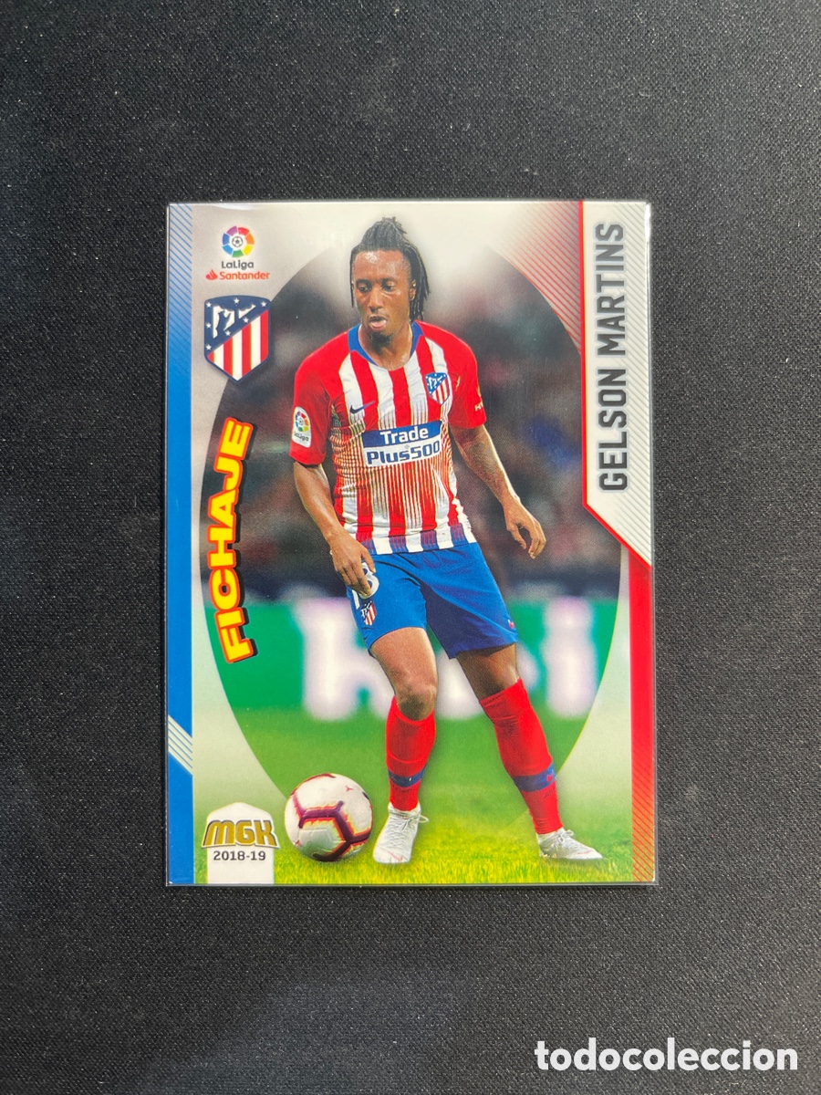 Cromos de F&uacute;tbol: Gelson Martins 71 Atletico de Madrid Fichaje Megacracks 2018 2019 18 19 Panini