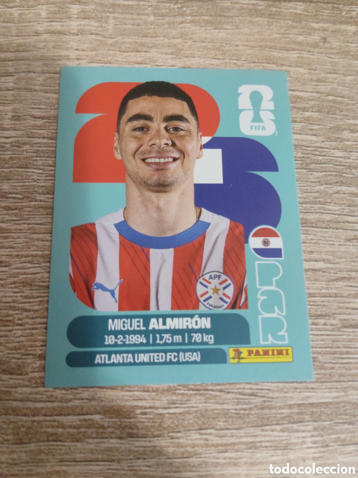 Cromos de F&uacute;tbol: Panini mundial 2026 PAR 17 Miguel Almir&oacute;n Paraguay