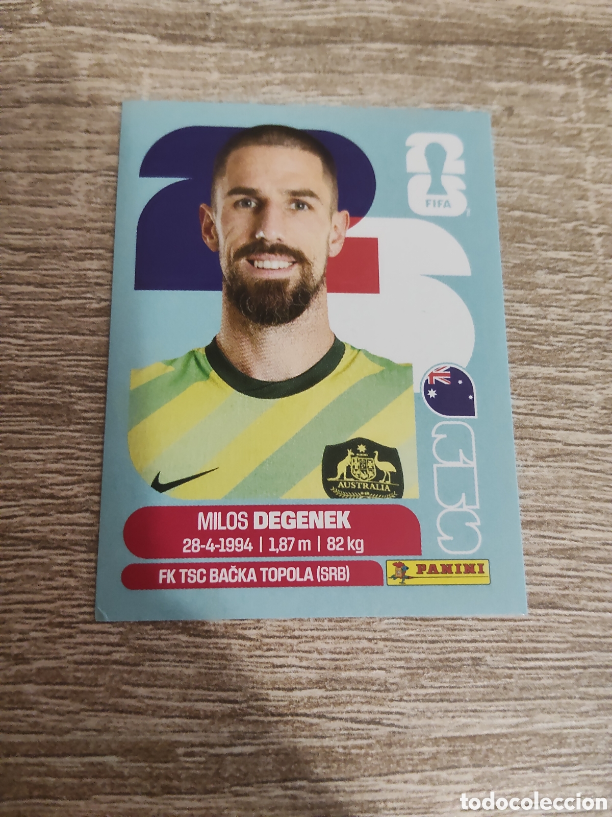 Fu&szlig;ball-Sticker: Panini mundial 2026 AUS 10 Milos Degenek Australia