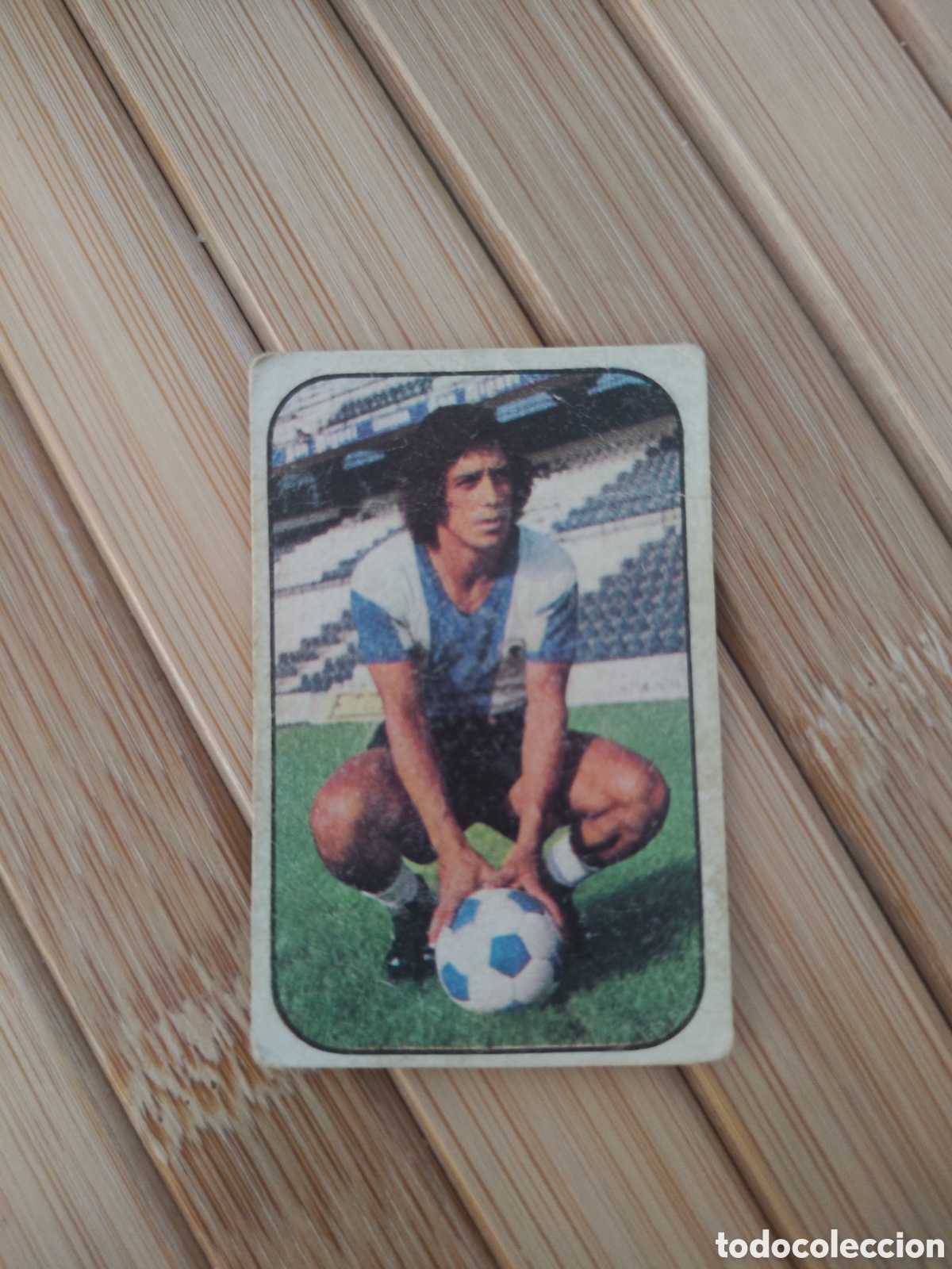 Cromos de Futebol: Este 76 77 sin pegar H&eacute;rcules Juanito baja desgastado