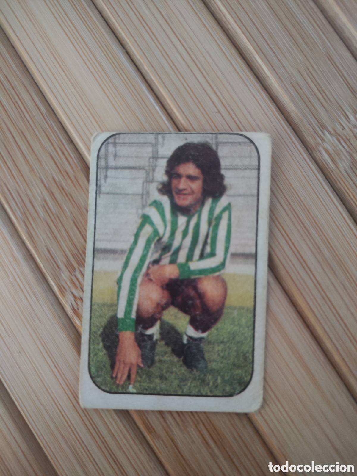 Cromos de F&uacute;tbol: Este 76 77 sin pegar Real Betis Blanco desgastado