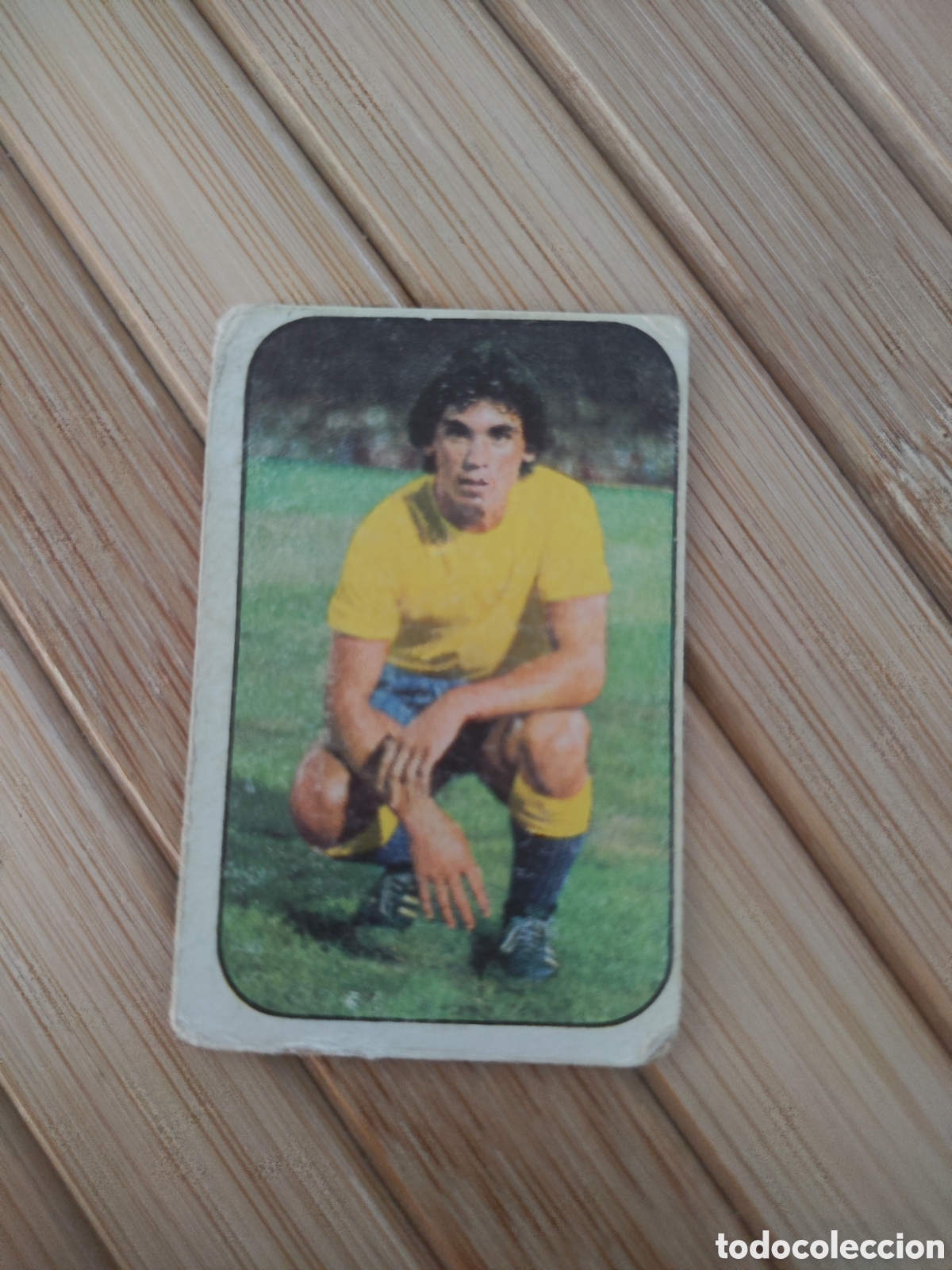 Fu&szlig;ball-Sticker: Este 76 77 sin pegar Las Palmas Juani desgastado