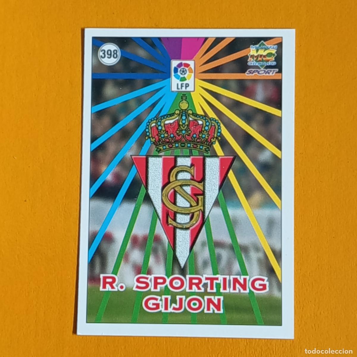 Cromos de F&uacute;tbol: 398 ESCUDO/PLANTILLA SPORTING GIJ&Oacute;N. LAS FICHAS DE LA LIGA 98-99. MUNDICROMO