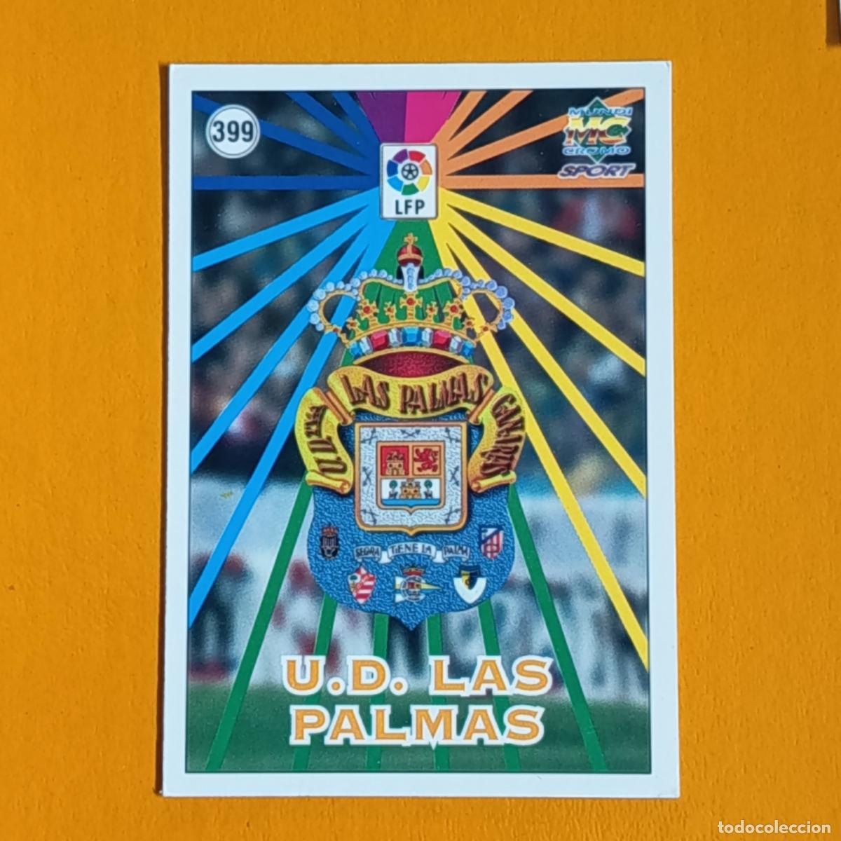 Cromos de F&uacute;tbol: 399 ESCUDO/PLANTILLA U.D. LAS PALMAS. LAS FICHAS DE LA LIGA 98-99. MUNDICROMO