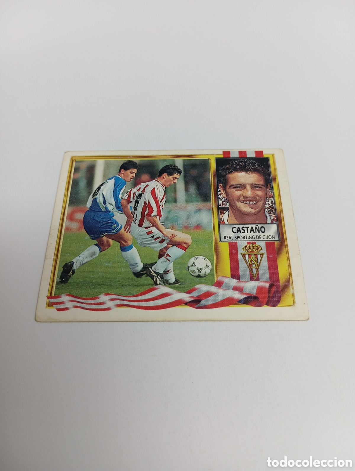 Cromos de F&uacute;tbol: CASTA&Ntilde;O BAJA Sporting de Gij&oacute;n Liga Este 1995 1996 NUEVO SIN PEGAR PANINI 95 96