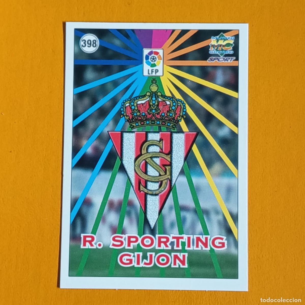 Cromos de F&uacute;tbol: 398 ESCUDO/PLANTILLA SPORTING GIJ&Oacute;N. LAS FICHAS DE LA LIGA 98-99. MUNDICROMO