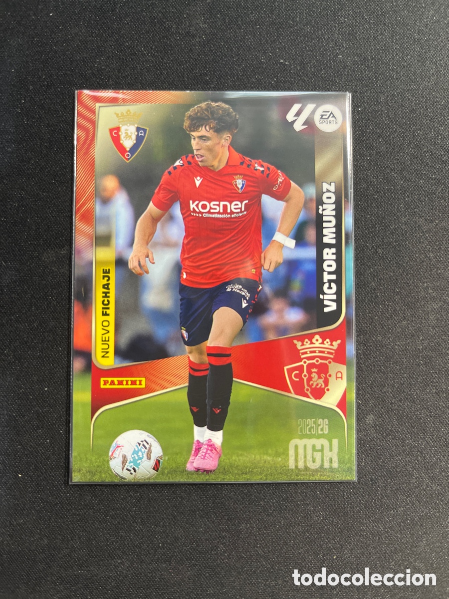 Cromos de F&uacute;tbol: Victor Mu&ntilde;oz 455 Nuevo Fichaje Osasuna Megacracks 2025 2026 25 26 Panini