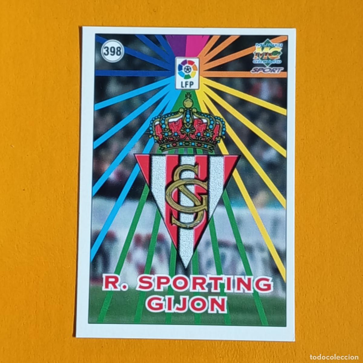 Cromos de F&uacute;tbol: 398 ESCUDO/PLANTILLA SPORTING GIJ&Oacute;N. LAS FICHAS DE LA LIGA 98-99. MUNDICROMO