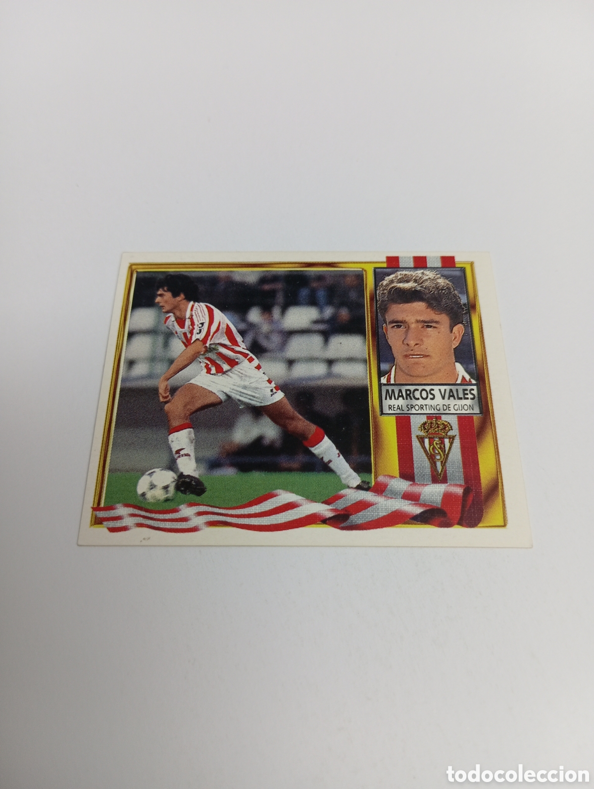 Cromos de F&uacute;tbol: MARCOS VALES Sporting de Gij&oacute;n Liga Este 1995 1996 NUEVO SIN PEGAR PANINI 95 96