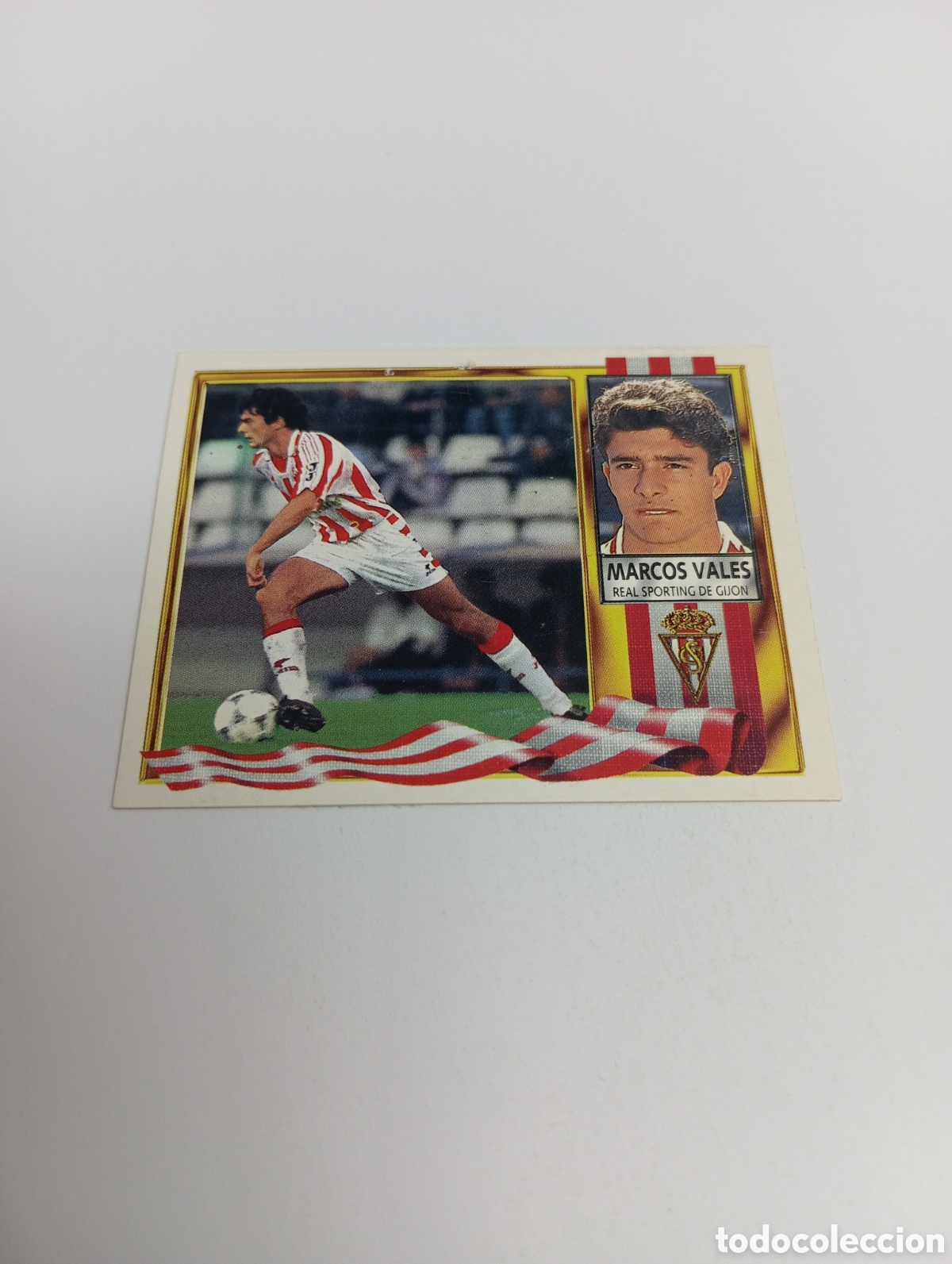 Cromos de F&uacute;tbol: MARCOS VALES Sporting de Gij&oacute;n Liga Este 1995 1996 NUEVO SIN PEGAR PANINI 95 96