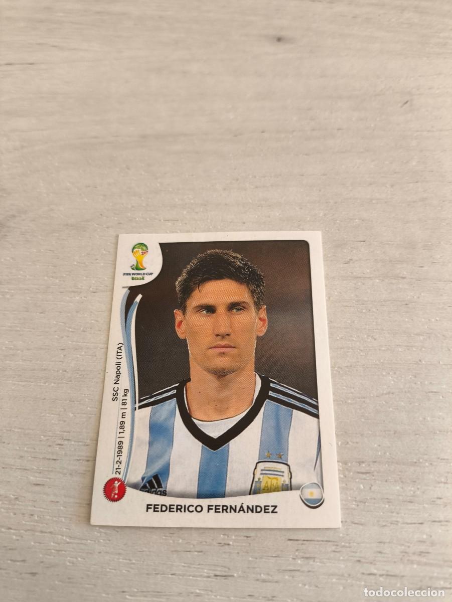 Cromos de F&uacute;tbol: 417 Federico Fern&aacute;ndez ARGENTINA PANINI FIFA MUNDIAL WORLD CUP BRASIL 2014 NO LIGA ESTE