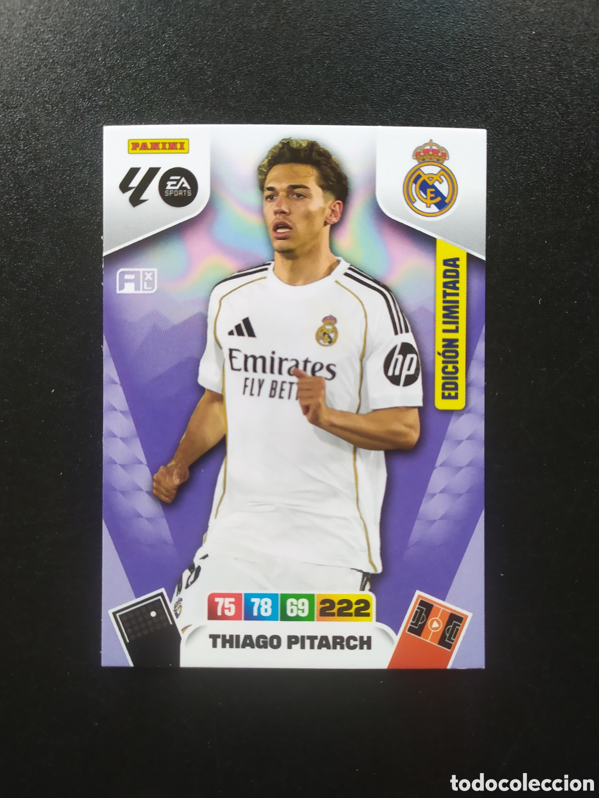 Cromos de F&uacute;tbol: Adrenalyn 2025 2026 25 26 panini Thiago Pitarch edici&oacute;n limitada Real Madrid