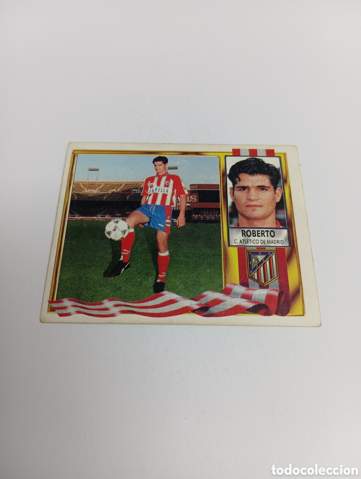 Cromos de F&uacute;tbol: ROBERTO Atl&eacute;tico de Madrid Liga Este 1995 1996 NUEVO SIN PEGAR PANINI 95 96